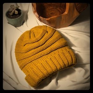 Custom, hand knit, satin lined, slouchy beanie.